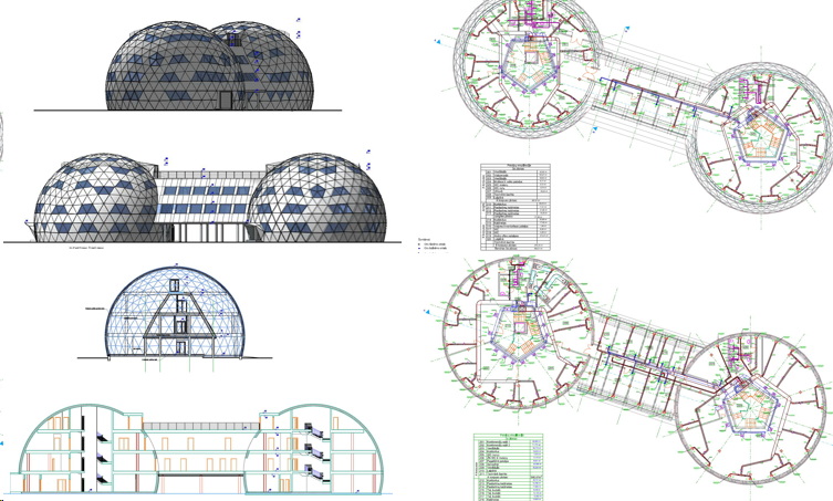 GEODOMAS dome architectural concept and design visualisation