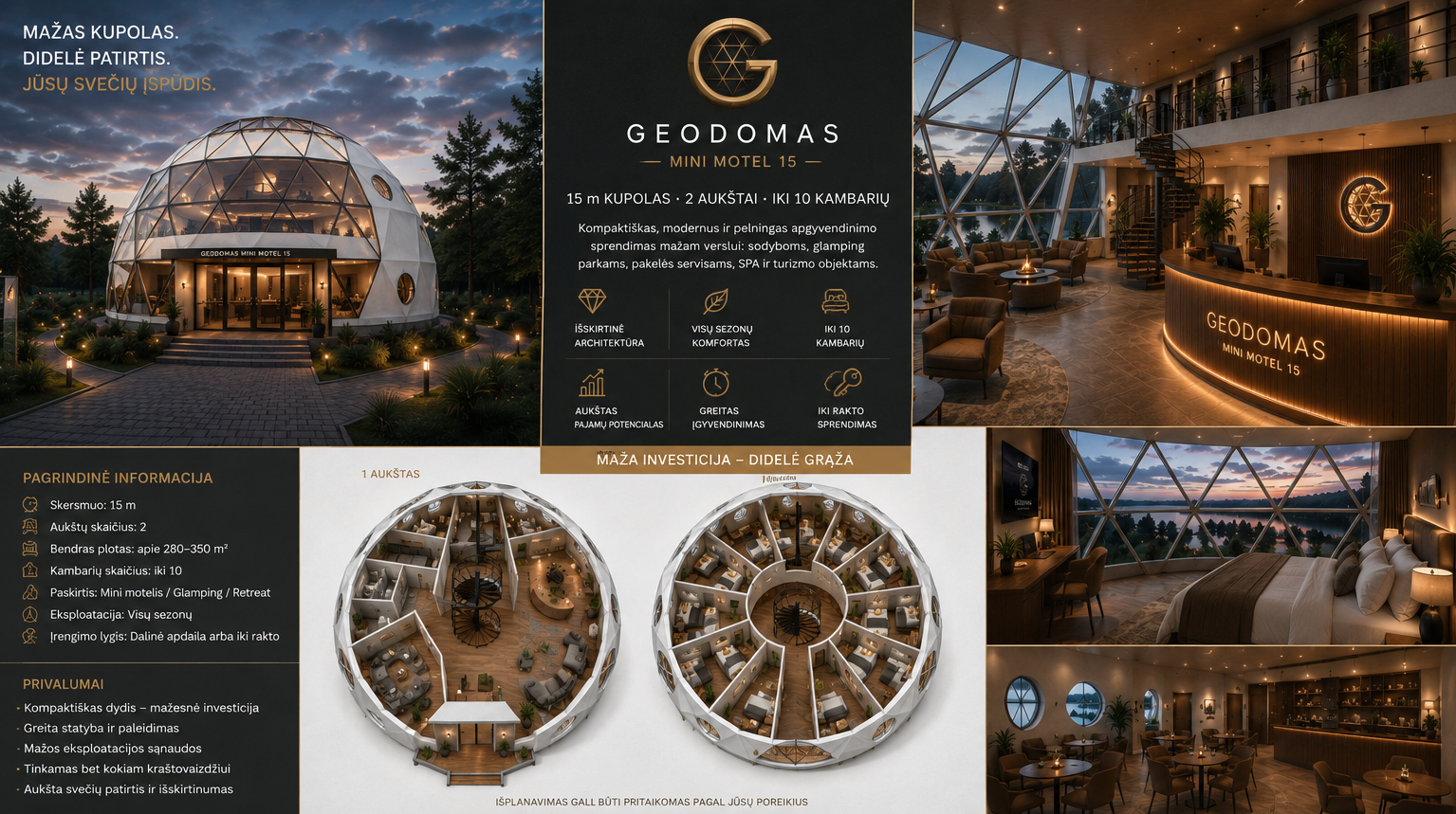 GEODOMAS glamping complex visualisation 3