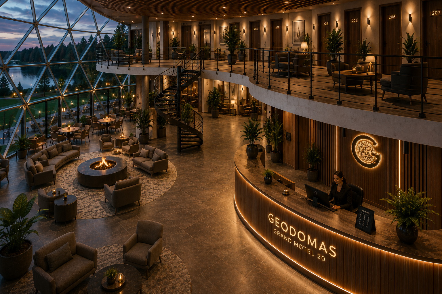 GEODOMAS glamping complex visualisation 2