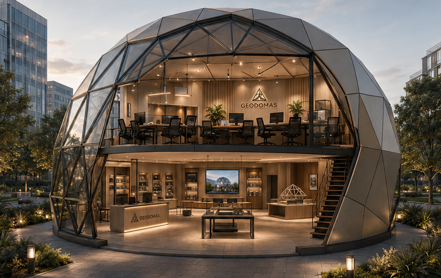Concept view of a dome building